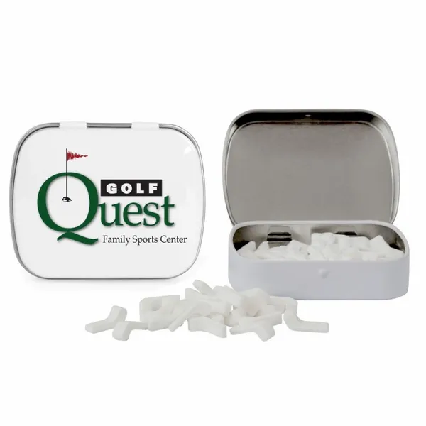 Domed Tin with Golf Club Shaped Mints - Imprint Now