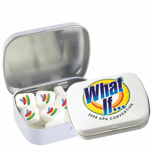 Domed Tin - Imprinted Square Mints - Imprint Now