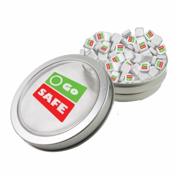 Small Top View Tin - Imprinted Square Mints - Imprint Now