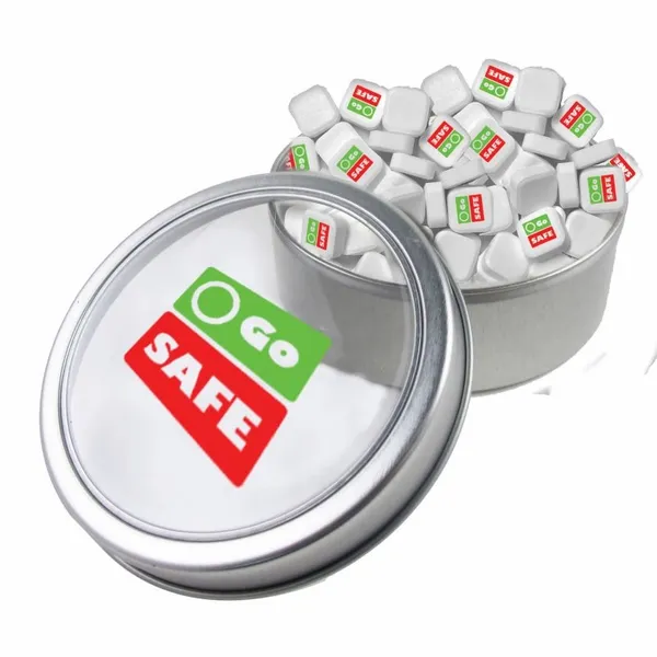 Large Top View Tin - Imprinted Square Mints - Imprint Now