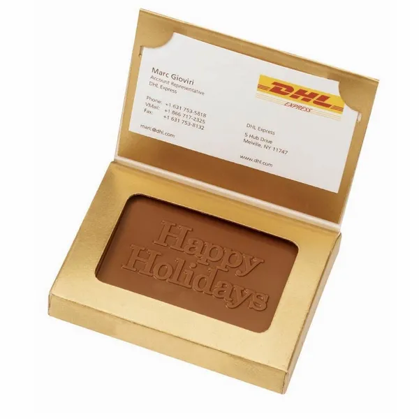 Molded Chocolate in Business Card Gift Box - Imprint Now