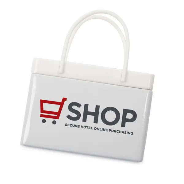 White Shopping Bag Tin - Imprint Now