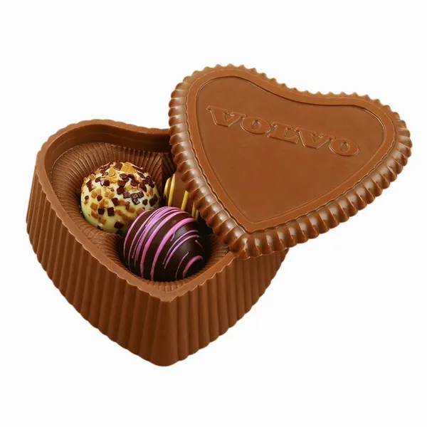 Heart Box with 3 Filled Assorted Truffles - Imprint Now