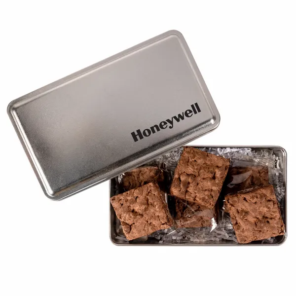 Fresh Beginnings 6 Fudge Brownies in Tin - Imprint Now