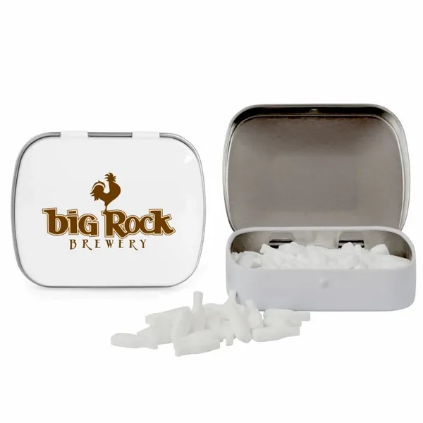 Domed Tin with Bottle Shaped Mints - Imprint Now