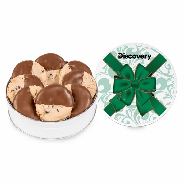 Fresh Beginnings Dipped Chocolate Chip Cookie Tin (Small) - Imprint Now