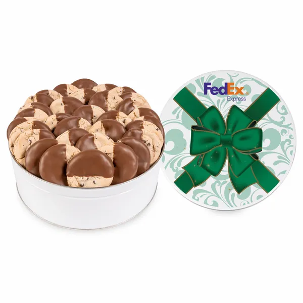 Fresh Beginnings Dipped Chocolate Chip Cookie Tin (Large) - Imprint Now