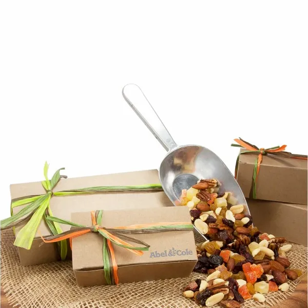 Small Natural Kraft Box with Cranberry Gold Mix - Imprint Now