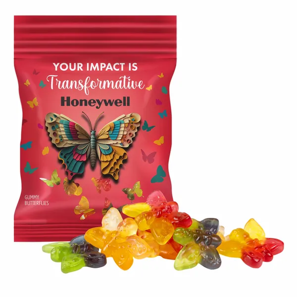 Clever Candy 2oz. Full Color DigiBag™ with Gummy Butterflies - Imprint Now