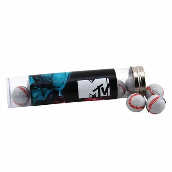 Tube with Chocolate Baseballs - TRB660 - Imprint Now