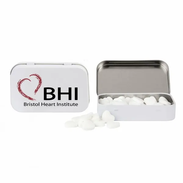 Rectangular Tin with Heart Shaped Mints - Imprint Now