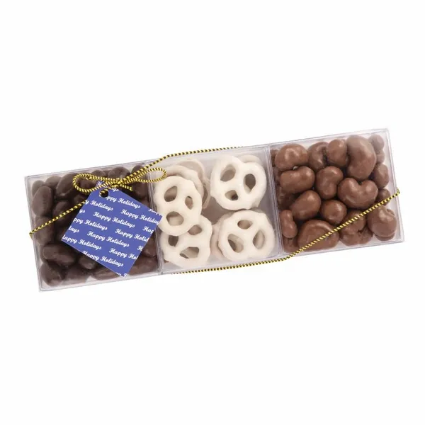3 Way Square Acetate with Chocolate Confections - Imprint Now
