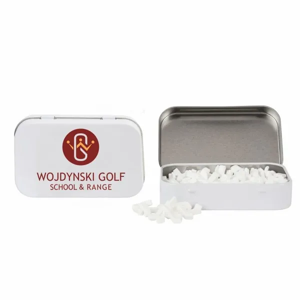 Rectangular Tin with Golf Club Shaped Mints - Imprint Now
