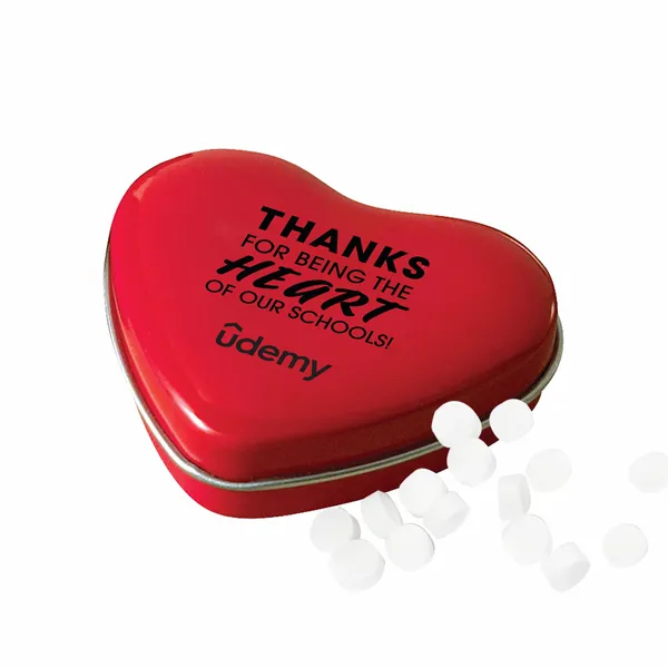 Sweet Heart Mint Tin With Micromints - Imprint Now