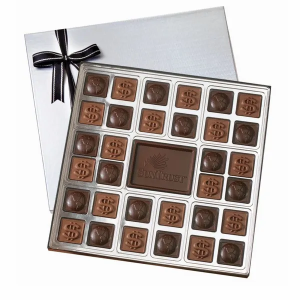 Custom Chocolate Squares Gift Box (1 1/2 lbs.) - Imprint Now