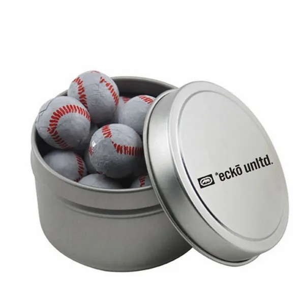 Round Tin with Chocolate Baseballs - SBF3100 - Air Fresheners Now