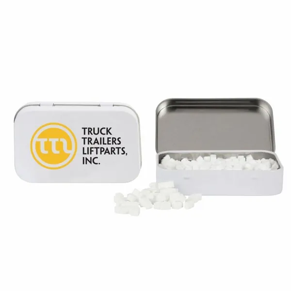 Rectangular Tin with Truck Shaped Mints - Imprint Now