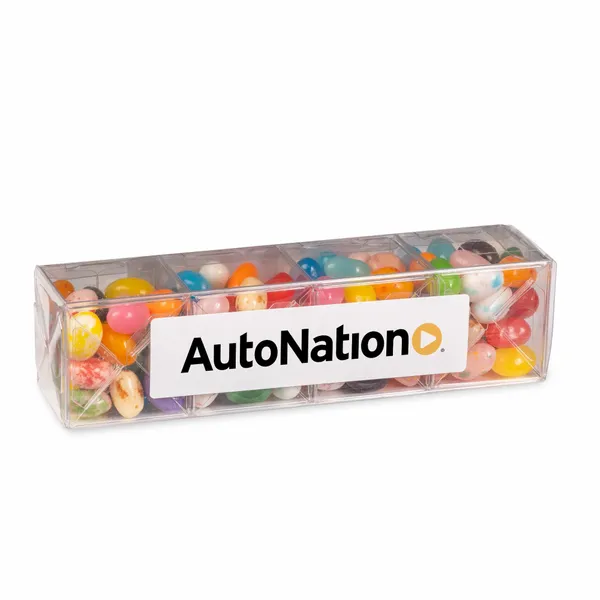 4 Cube Acetate Gift Box with Gourmet Jelly Beans - Imprint Now
