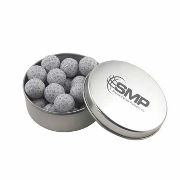 Round Tin with Chocolate Golf Balls - SBF3000 - Imprint Now