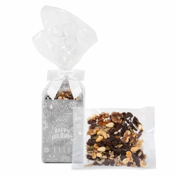 Holiday Gift Tote with Raisin Nut Trail Mix - Imprint Now