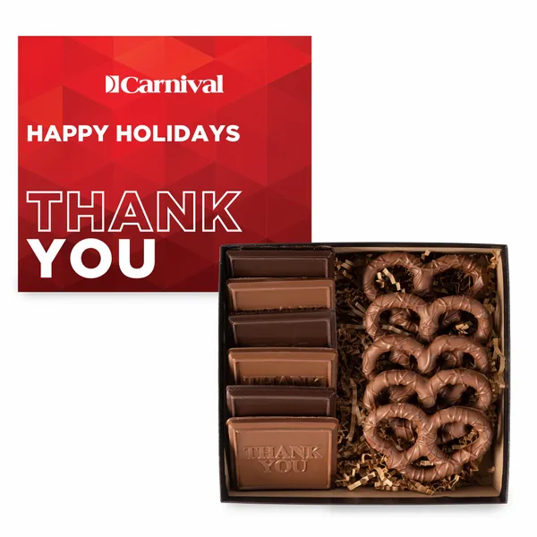 6 Piece Cookie and Confection Gift Box with Pretzels - CFBFC - Imprint Now