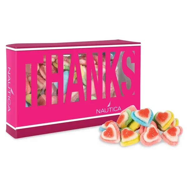 Thanks Die Cut Box with Triple Layer Hearts - Imprint Now