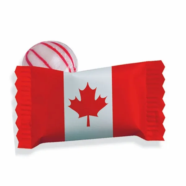 Individual Canadian Peppermint Stock Wrapped Candy - Imprint Now