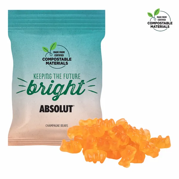 2oz ECO-Digibag, Compostable & Full Color, Champagne Bears - Imprint Now