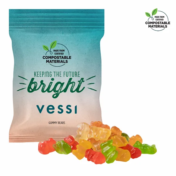 2oz. ECO-Digibag, Compostable & Full Color, Gummy Bears - Imprint Now