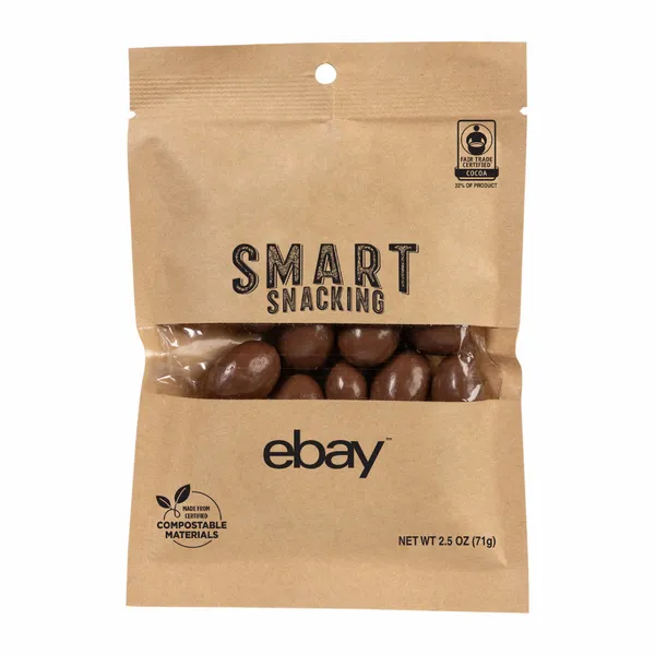FairTrade Milk Chocolate Almonds in Compostable Kraft Pouch - Air Fresheners Now