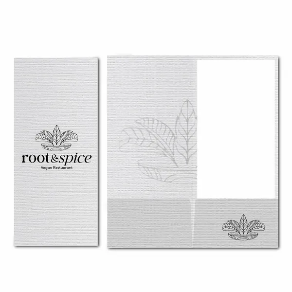 Linen Finish Mini Two Pocket Folder