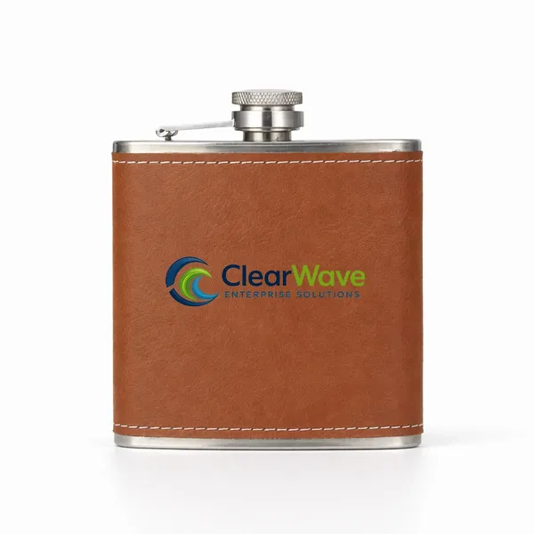Leather Wrapped Hip Flasks - Imprint Now