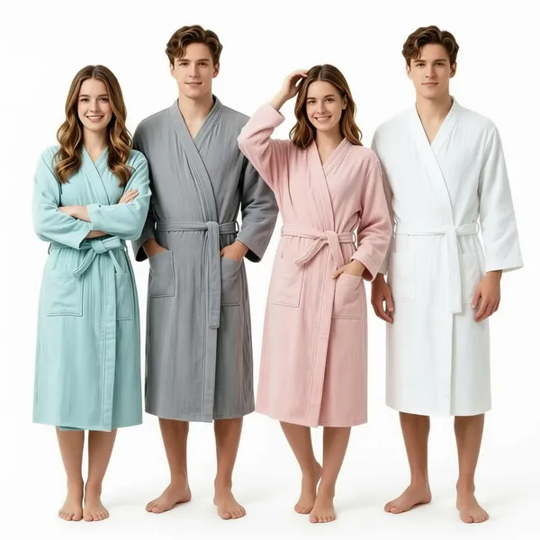 4 Layer Gauze Cotton Bathrobes - Imprint Now