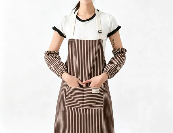 Striped Cotton and Linen Apron - Imprint Now