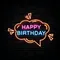 Happy Birthday in Bubble Thought Neon Sign - Imprint Now