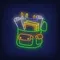 Backpack With Stationery Neon Sign - Imprint Now