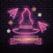 Pink Witch Hat Halloween Neon Sign - Imprint Now