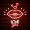 Lips with Love You Neon Sign - Imprint Now