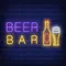 Beer & Bar with Bottle & Glass Neon - Imprint Now