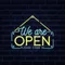 We Are Open Blue and Yellow Neon Sign - Imprint Now