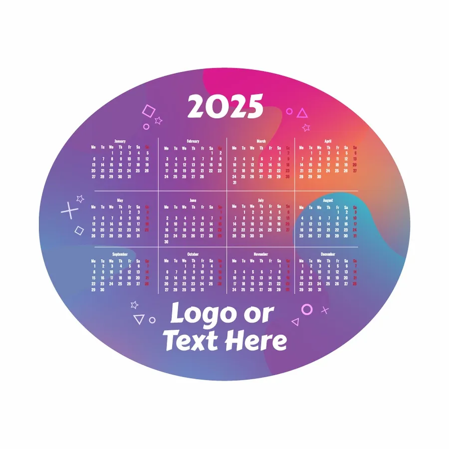 Colorful Gradient Calendar Mouse Pad - Imprint Now