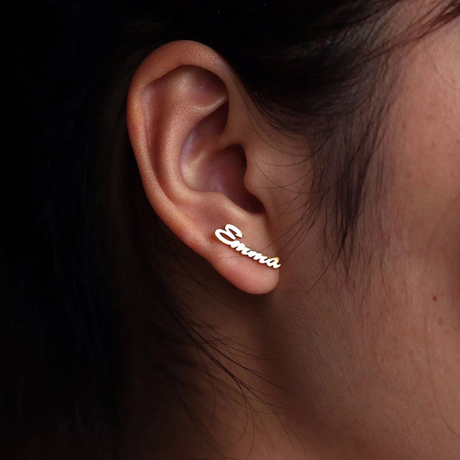 Die Struck Metal Earrings - Imprint Now