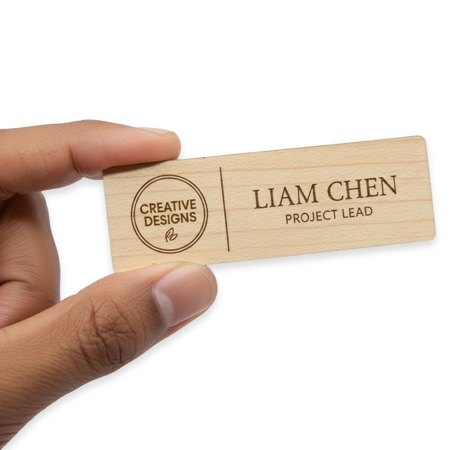 Wooden Name Badges - Imprint Now