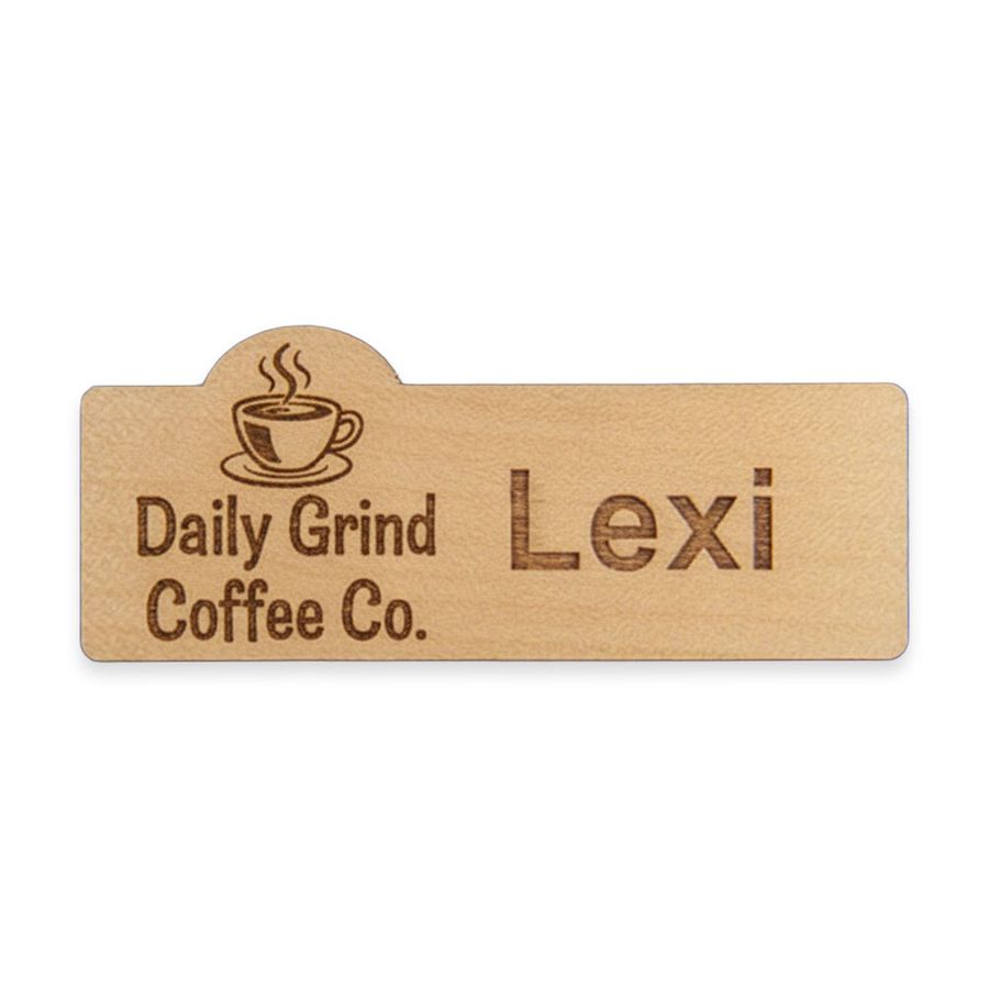 Wooden Name Badges - Imprint Now