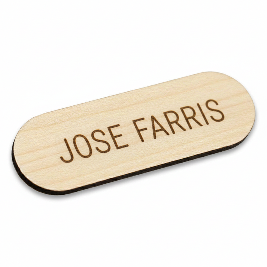 Wooden Name Badges - Imprint Now