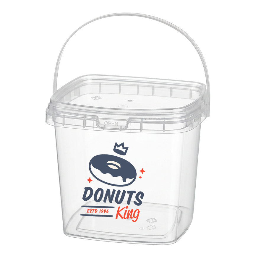 Square Transparent Drink Buckets - Imprint Now