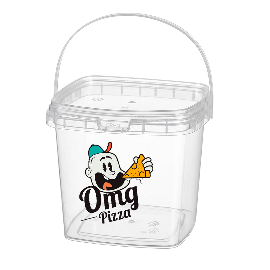 Square Transparent Drink Buckets - Imprint Now
