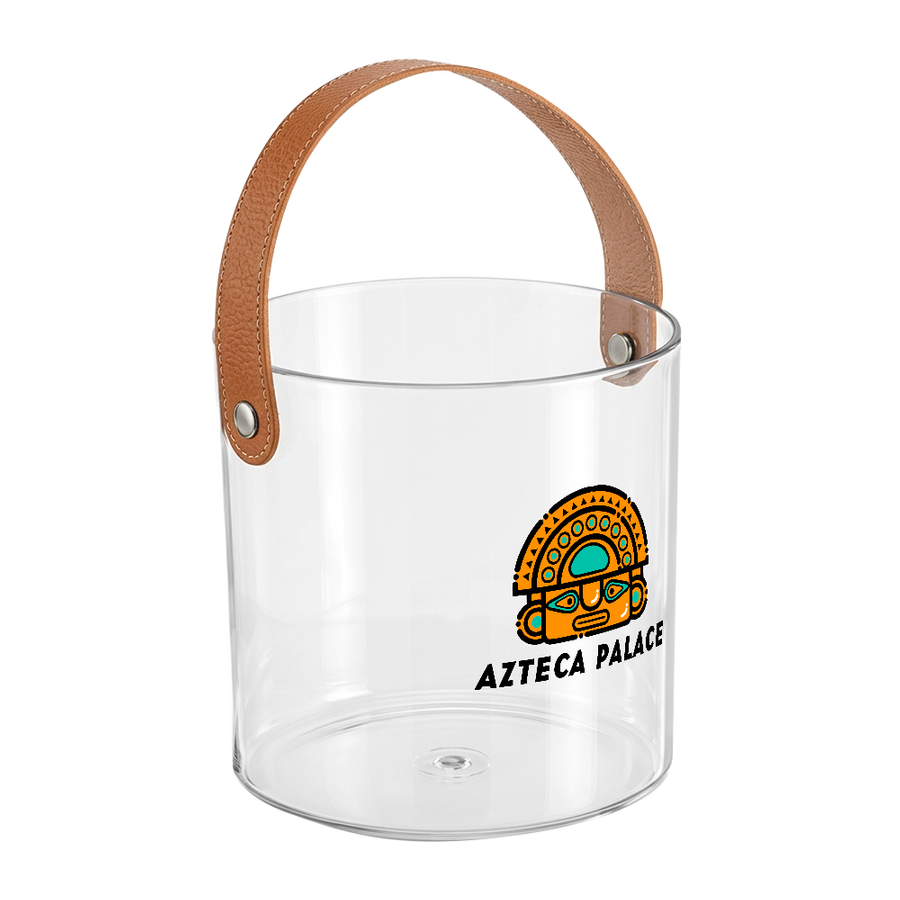 Leather-Strap Clear Drink Buckets - Imprint Now