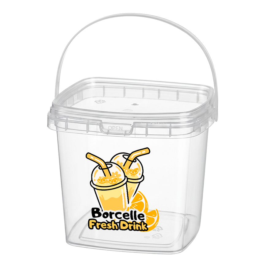 Square Transparent Drink Buckets - Imprint Now