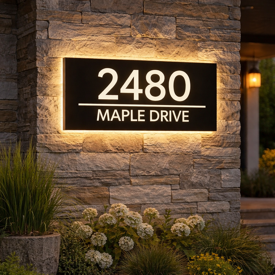 Backlit House Signs - Imprint Now